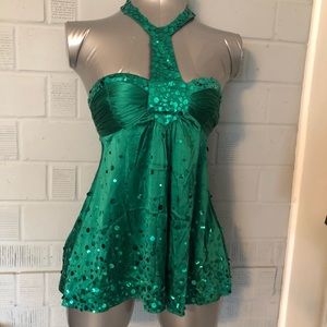Sparkly halter top by Bebe, size S
